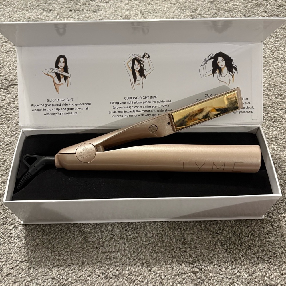 TYME Gold Hair Straightener and Curler